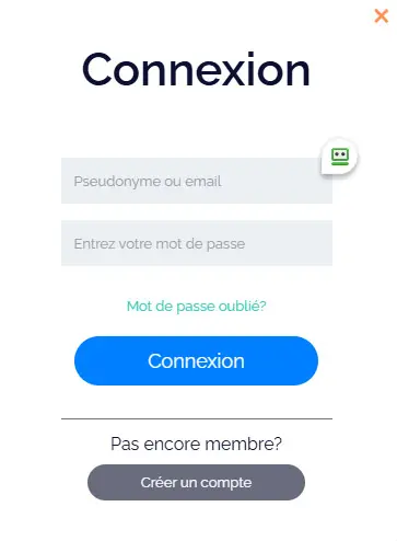Connexion des membres du Vinci Spin Casino