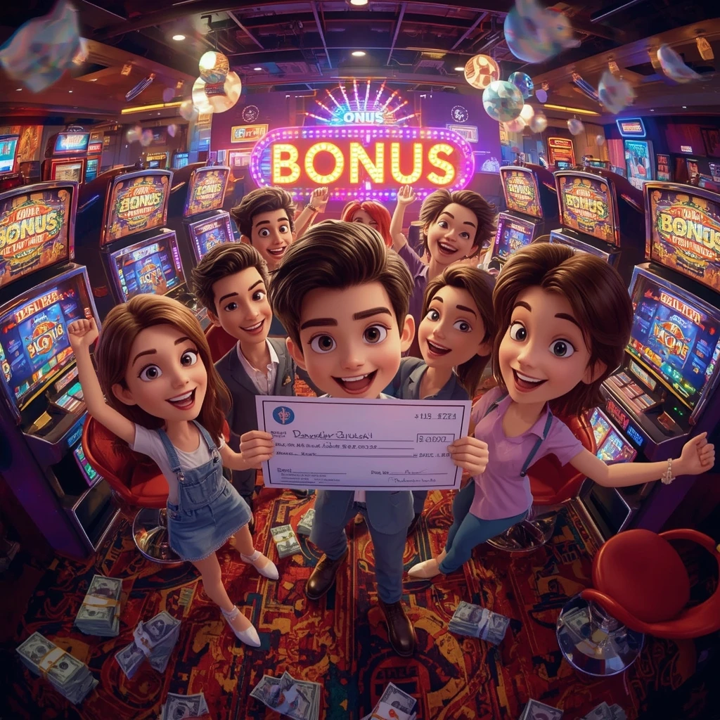 bonus dans les mains de l'homme au casino VINCI SPIN CASINO